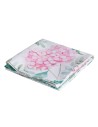 Bigbuy Home Mantel 140 X 140 Cm Poliéster 100 % Algodón Hortensia