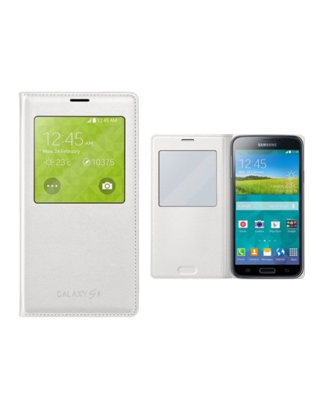 Samsung G034S5PW1 - Funda con tapa para Samsung Galaxy S5, blanco - Electrónica - Kiwiku.com