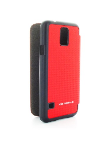 Ferrari FEFM070 - Funda booklet para Samsung Galaxy S5 (efecto carbono) rojo - Electrónica - Kiwiku.com