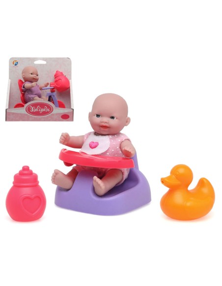 bigbuy_fun_muñeca_bebé_en_silla_de_bebé_con_patito_y_biberón_8422259756934_oferta