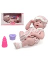 Bigbuy Fun Muñeca Bebé Con Biberón y Cuenco