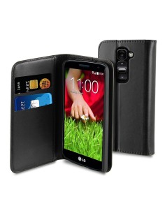 Muvit MUSNS0061 - Funda slim folio con función soporte y tarjetero para LG G2 Mini, negro: Kiwiku.com: Electrónica