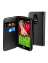 Funda slim folio negra función soporte y tarjetero lg g2 mini muvit