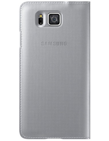 Kiwiku.com: Samsung S-View - Cubierta para Samsung Galaxy Alpha G850F, plateado - Electrónica