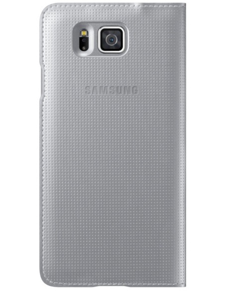 Kiwiku.com: Samsung S-View - Cubierta para Samsung Galaxy Alpha G850F, plateado - Electrónica