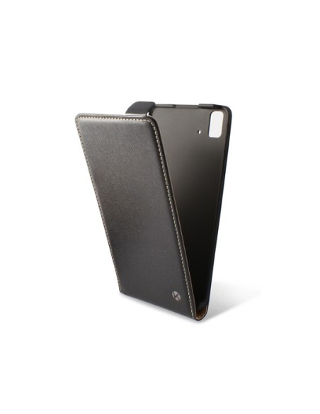 Kiwiku.com: Ksix B0338FU90 - Funda con tapa para Aquaris E5 HD, negro - Electrónica