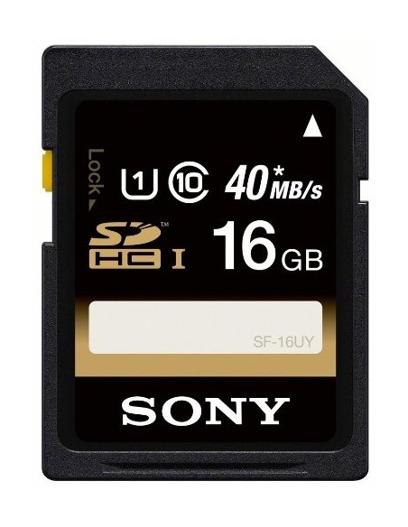 Sony SF16U - Tarjeta de memoria SDHC de 16 GB (clase: 10, 40 MB/s, uhs-I), negro: Sony: Kiwiku.com: Informática