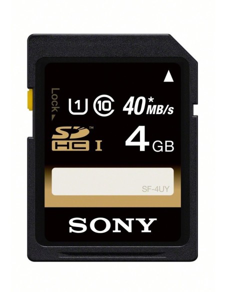 Sony SF4U - Tarjeta de memoria SDHC de 4 GB (clase: 4, 40 MB/s, uhs-I), negro: Sony: Kiwiku.com: Informática