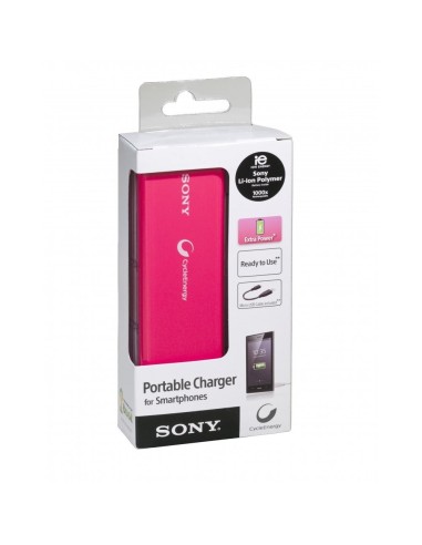 Sony CP-VLSP - Cargador USB portátil para smartphones de 1400 mAh, Rosa - Electrónica - Kiwiku.com