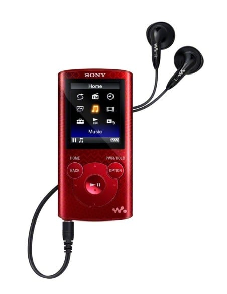 Kiwiku.com: Sony Walkman NWZ-E384 - Reproductor de MP3 (8 GB, pantalla LCD de 1.77, MP3, FM), rojo - Electrónica