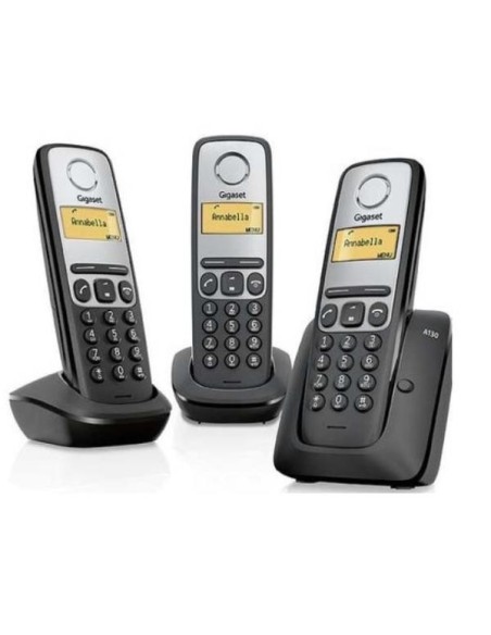 Kiwiku.com: Gigaset AL130 Trio - Teléfono inalámbrico, negro - Electrónica