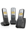 Gigaset al130 trio - teléfono inalámbrico, negro