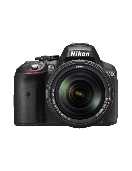 Nikon D5300 - Cámara réflex digital de 24.2 Mp (pantalla 3.2, estabilizador óptico, vídeo Full HD, GPS), color negro - kit con