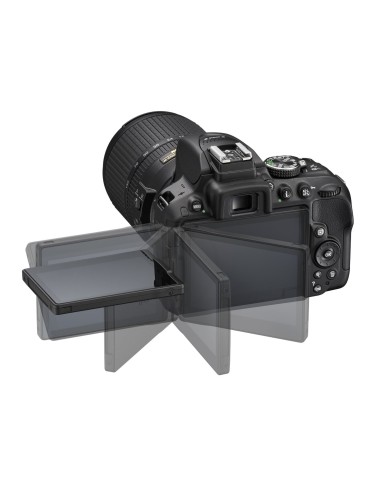 Nikon D5300 - Cámara réflex digital de 24.2 Mp (pantalla 3.2, estabilizador óptico, vídeo Full HD, GPS), color negro - kit con