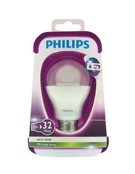 Philips LED Bombilla 8718291193043 - Lámpara LED (Blanco cálido, A, 15 mA, 5,6 cm, 5,6 cm, 10,3 cm): Kiwiku.com: Iluminación