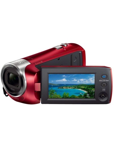 Sony HDRPJ240ER - Videocámara (9.2 Mp, pantalla de 2.7, zoom óptico 27x, estabilizador digital), rojo - Electrónica - Kiwiku.co
