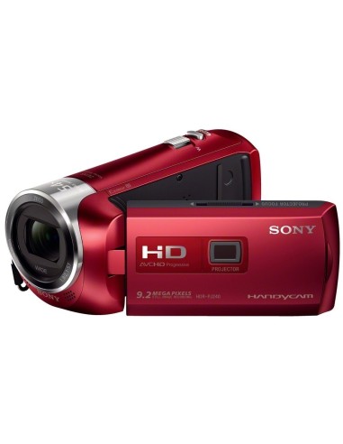 Sony HDRPJ240ER - Videocámara (9.2 Mp, pantalla de 2.7, zoom óptico 27x, estabilizador digital), rojo - Electrónica - Kiwiku.co