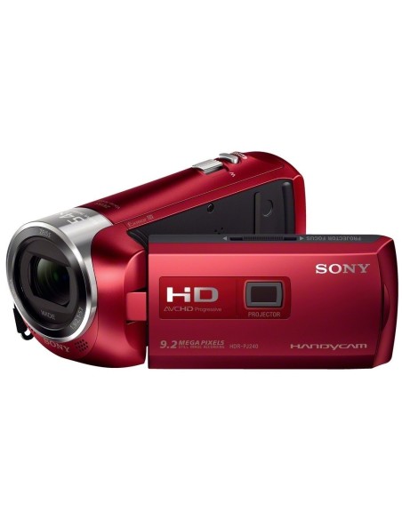 Sony HDRPJ240ER - Videocámara (9.2 Mp, pantalla de 2.7, zoom óptico 27x, estabilizador digital), rojo - Electrónica - Kiwiku.co