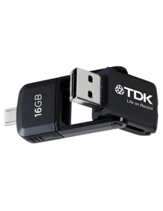 TDK TDK79221 - Memoria Micro USB Flash 2-en 1 de 16 GB: Kiwiku.com: Informática 2