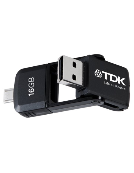 TDK TDK79221 - Memoria Micro USB Flash 2-en 1 de 16 GB: Kiwiku.com: Informática