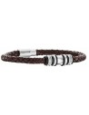 Pulsera Hombre Police Pj25488blc.02a Cuero 19 Cm