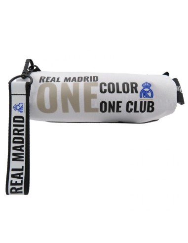 Cypbrands Real Madrid- Portatodo Estuche Plano Material Escolar Color Blanco Producto Oficial Complementos de Fútbol