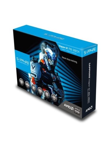 Sapphire Vapor-X R9 280X 3G GDDR5 PCI-E DVI-I/DVI-D/HDMI/DP TRI-X OC con BOOST (UEFI) - Tarjeta gráfica: Sapphire: Kiwiku.com:
