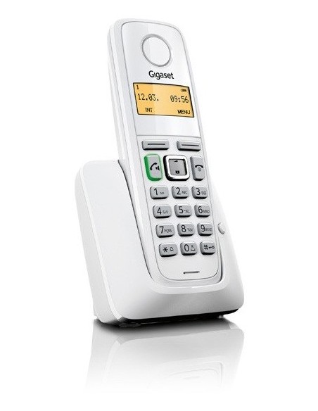 Siemens Gigaset SIA220B - Teléfono fijo inalámbrico, agenda de hasta 80 contactos, color blanco - Electrónica - Kiwiku.com
