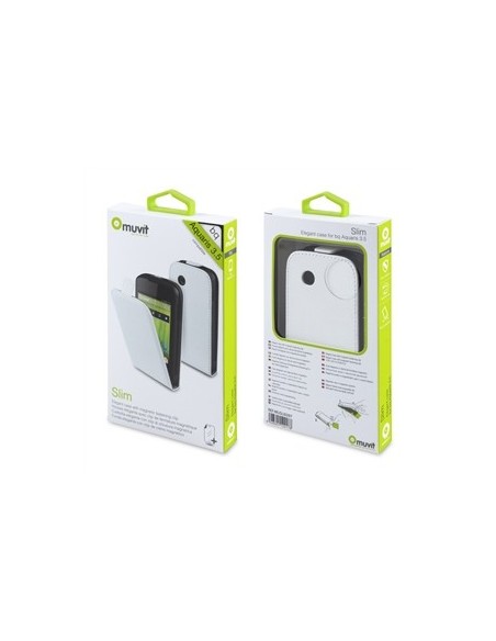 Kiwiku.com: Muvit MUSLI0397 - Funda slim + protector de pantalla para bq Aquaris 3.5, blanco - Electrónica