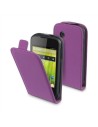 Funda slim lila + protector pantalla bq aquaris 3.5" muvit