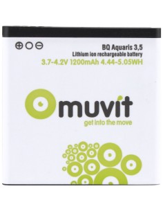 Muvit MUBAT0028 - Batería Li-ion 1200 mAh para BQ Aquaris 3.5: Kiwiku.com: Electrónica