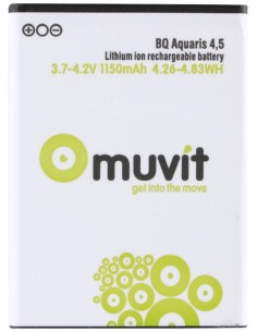 Muvit MUBAT0029 - Batería Li-ion 1150 mAh para BQ Aquaris 4.5: Kiwiku.com: Electrónica