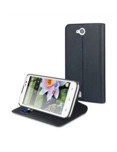 Muvit MUSNS0020 - Funda slim folio y función soporte Bq Aquaris 5, negro - Electrónica - Kiwiku.com