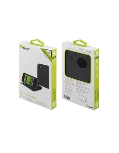 Muvit MUSNS0022 - Funda slim folio y función soporte Bq Aquaris 3,5, negro: Kiwiku.com: Electrónica