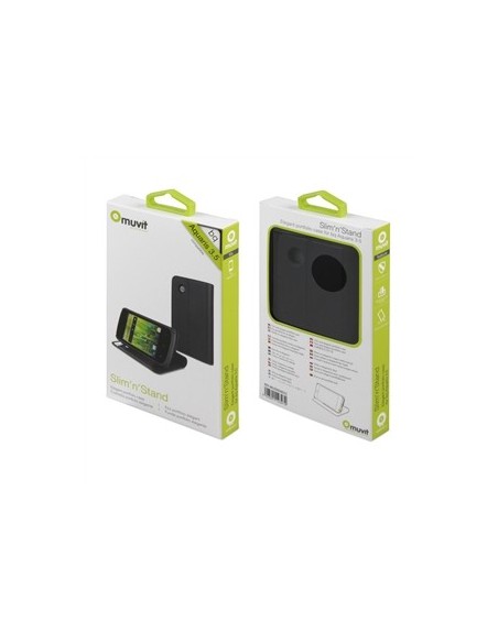 Muvit MUSNS0022 - Funda slim folio y función soporte Bq Aquaris 3,5, negro: Kiwiku.com: Electrónica