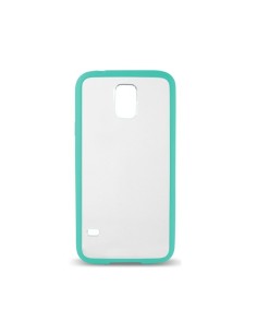 Samsung Fusion - Carcasa transparente con borde de TPU para Samsung Galaxy S5, turquesa - Electrónica - Kiwiku.com