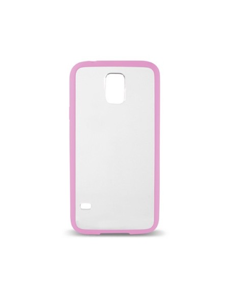 Ksix Fusion - Carcasa con borde TPU para Samsung Galaxy S5 G900, rosa y transparente - Electrónica - Kiwiku.com