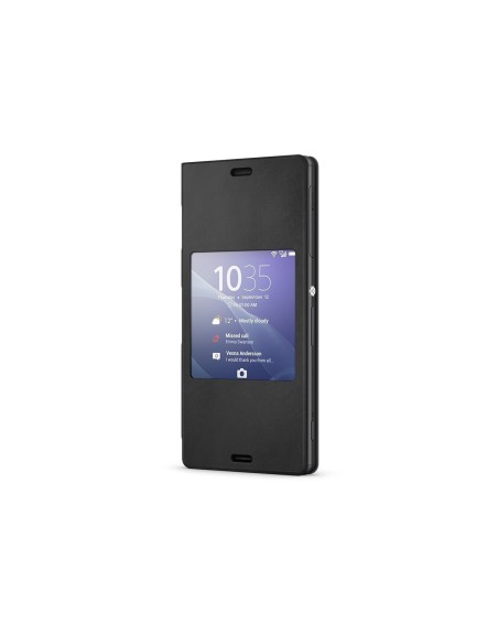 Kiwiku.com: Sony SCR24 - Funda para móvil Sony Xperia Z3 (con función ventana), negro - Electrónica