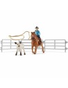 Schleich Farm World 42577 Team Roping Mit Cowgirl