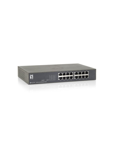 LevelOne FEU-1610 - Switch de red (No administrado, 100BASE-TX, 10BASE-T, IEEE 802.1p, IEEE 802.1Q, IEEE 802.3, IEEE 802.3u, IE