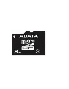 ADATA 8GB MicroSD Class 4 - Tarjeta de memoria (8192 MB, Micro Secure Digital (MicroSD), 38 mm, 15.3 mm, 8.6 mm, 5 V): Adata: K