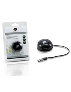 Conceptronic 4-Ports Round Shape USB 2.0 Hub - Concentrador (USB 2.0, 480 Mbit/s, 5V, Negro, 5 cm, 1,9 cm): CONCEPTRONIC: Kiwik 2
