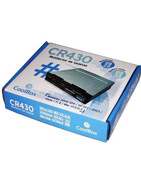 LECTOR TARJETA MEMORIA INTERNO COOLBOX CF/SD/MMC/2USB3.0 CR4: Kiwiku.com: Electrónica