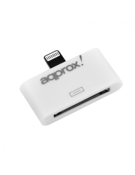 Approx appC02 - Adaptador para cable (Lightning, iPhone 30-pin, Macho/hembra, Color blanco, ABS sintéticos, 0.480 Gbit/s) - Ele