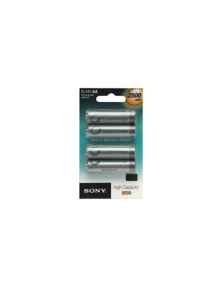 Sony NHAAB4E - Blister 4 pilas recargables de Ni-Mh, AA, 1.2V, 2.500 mAH: Kiwiku.com: Electrónica