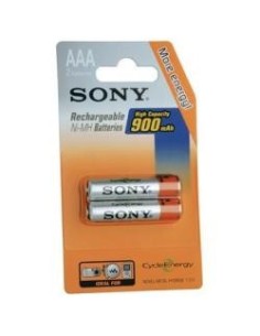 Sony NHAAAB2EC - Blister 2 pilas recargables de Ni-Mh, AAA, 1.2V, 900 mAH: Kiwiku.com: Electrónica