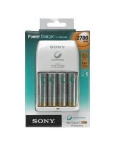 Sony BCG34HLD4F - Cargador de pilas recargables Power con 4 pilas AA 2.700 mAH incluidas: Kiwiku.com: Electrónica