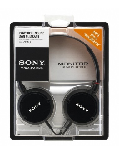 Sony MDRZX100B - Auriculares de diadema abiertos, Negro: SONY ESPAÑA S.A: Kiwiku.com: Electrónica