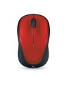 Logitech m235 - ratón inalámbrico compacto, color rojo/ negro