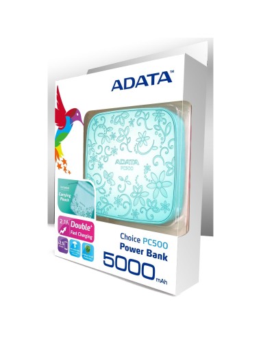 Adata Bateria Externa PowerBank APC500-5000M-5V-CBL Blue APC500-5000M-5V-CBL kiwiku.com